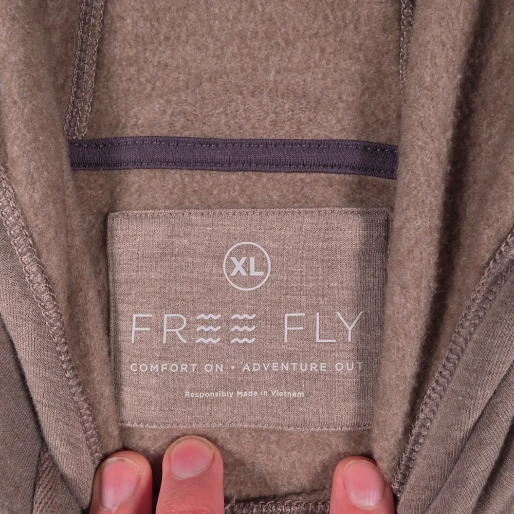 Free Fly Lightweight Hoodie Womens XL Brown Bamboo Pullover Kangaroo Pocket - Picture 9 of 12